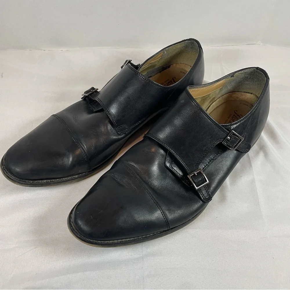 Florsheim Mens Black Leather Double Monk Strap Dress Shoes 11750-001 Size 13‎ D